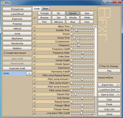 Bfxr游戲音效軟件的設(shè)計(jì)與制作